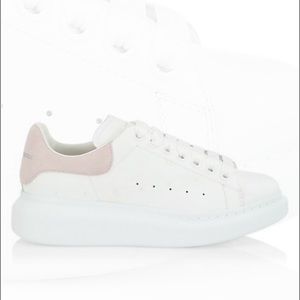 Alexander McQueen pink suede sneakers